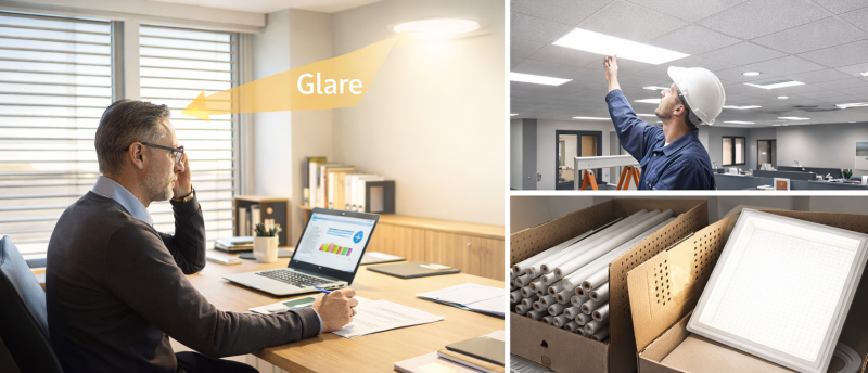 Lighting Quality and Lifecycle Value in Commercial Projects Commercial lighting application showing glare control, visual comfort, and long-term operational value