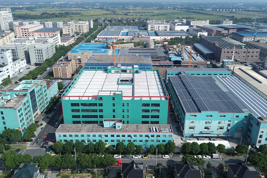 Aerial view of the upgraded New Lights factory in 2023