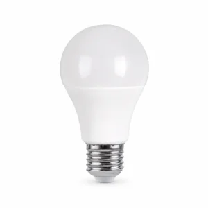 A60 diffused LED SMD bulb on white background