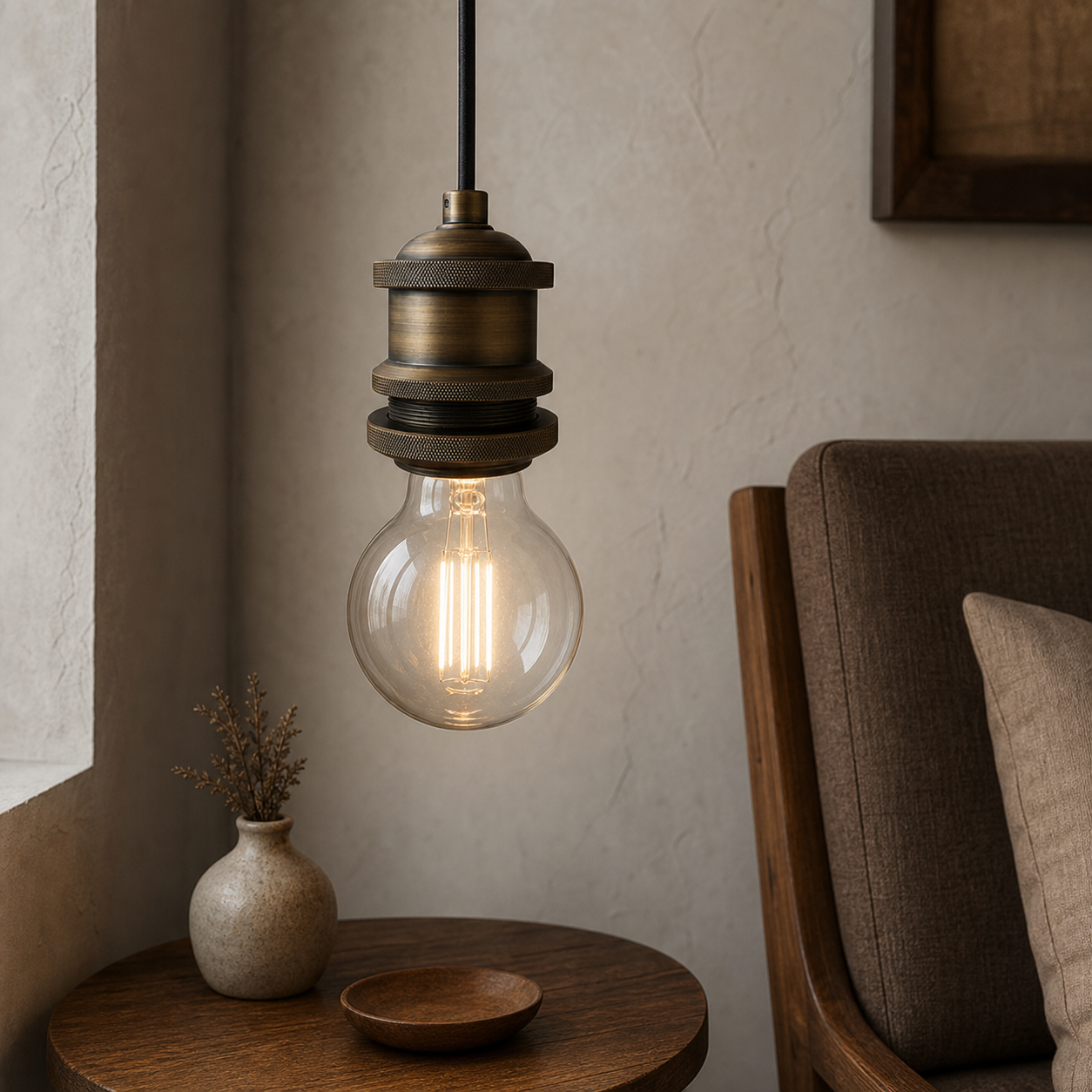 Antique E26/E27/E40 Lamp Holder Series in a realistic application setting
