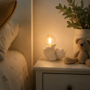 Ceramic and Cement Decorative Table Lamp Bases in a realistic application setting