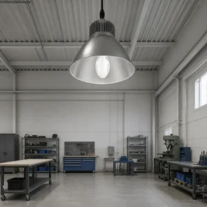 ED Series LED SMD bulb installed in an open industrial pendant