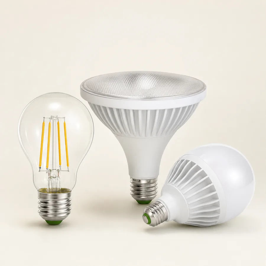Representative filament, PAR and compact grow bulb family