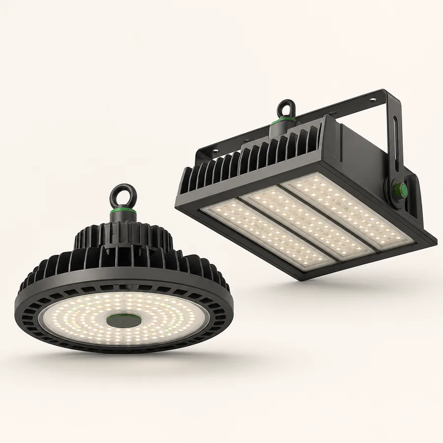 Representative grow flood light and UFO grow light family