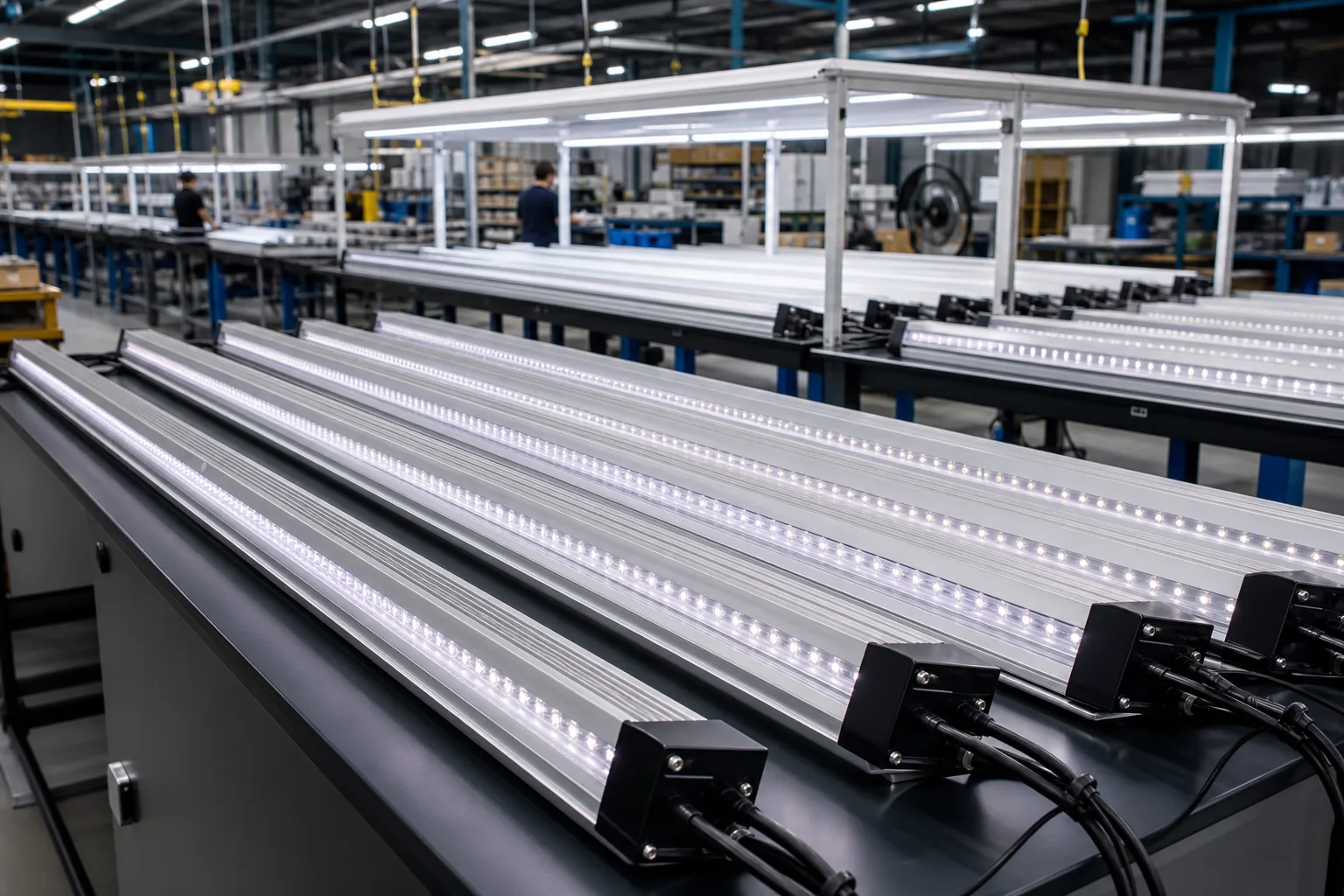LED grow light assembly and quality inspection line