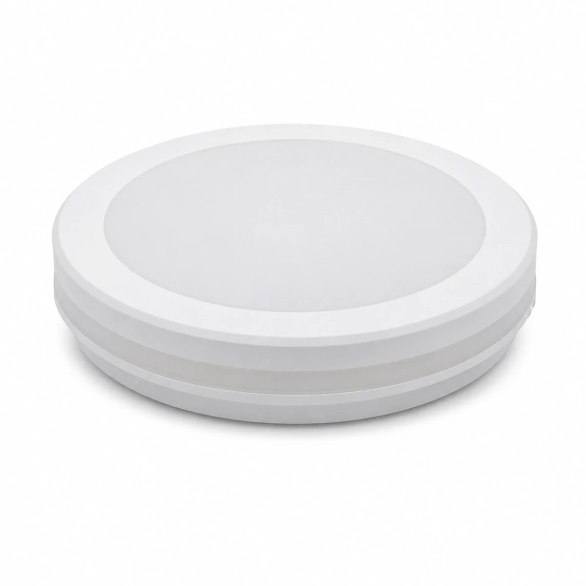 HY09 round IP65 PP surface-mounted ceiling light in white finish