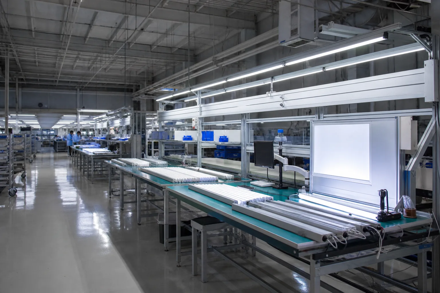 LED interior lighting assembly and quality inspection area
