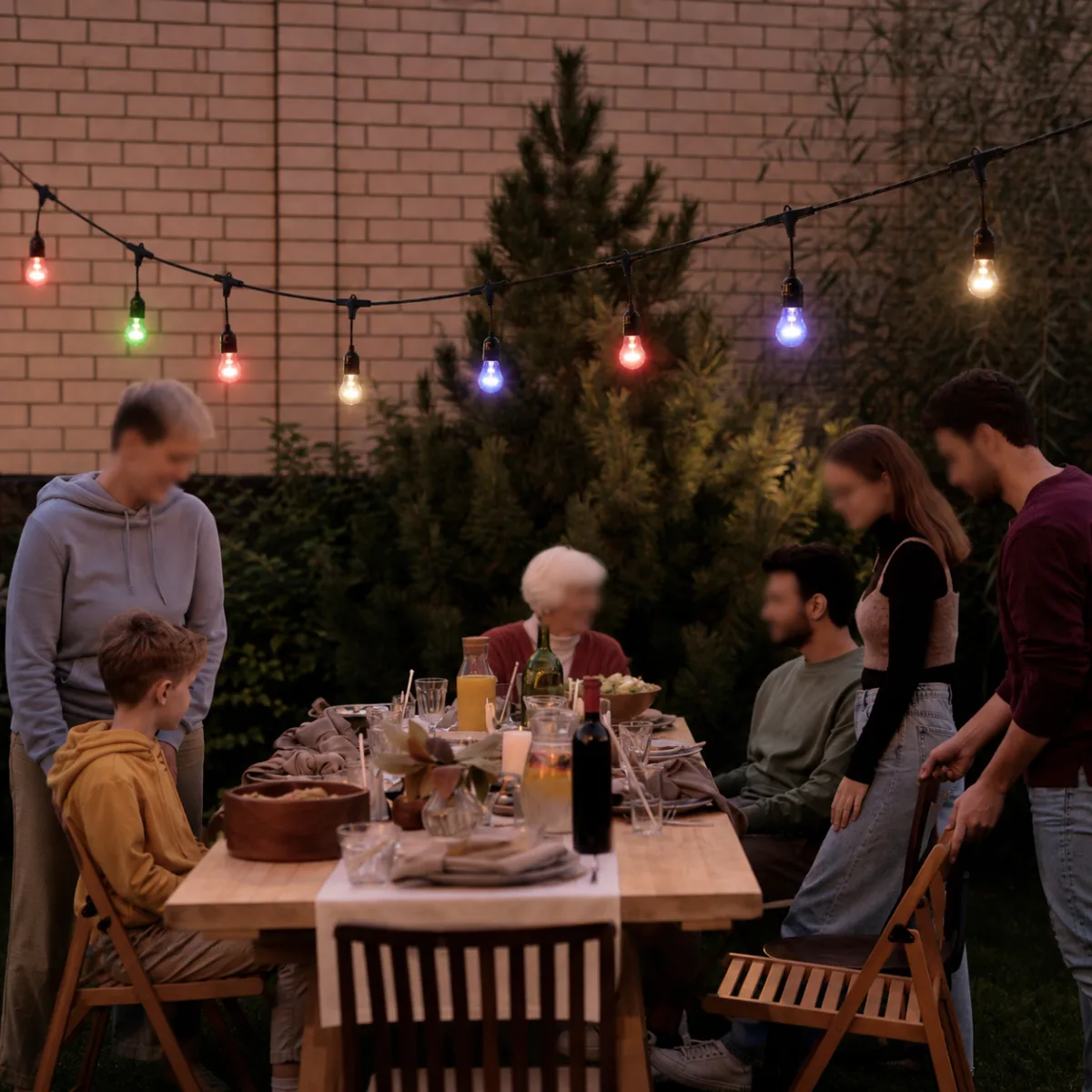 IP65 Smart RGB Decorative String Light in a realistic application setting