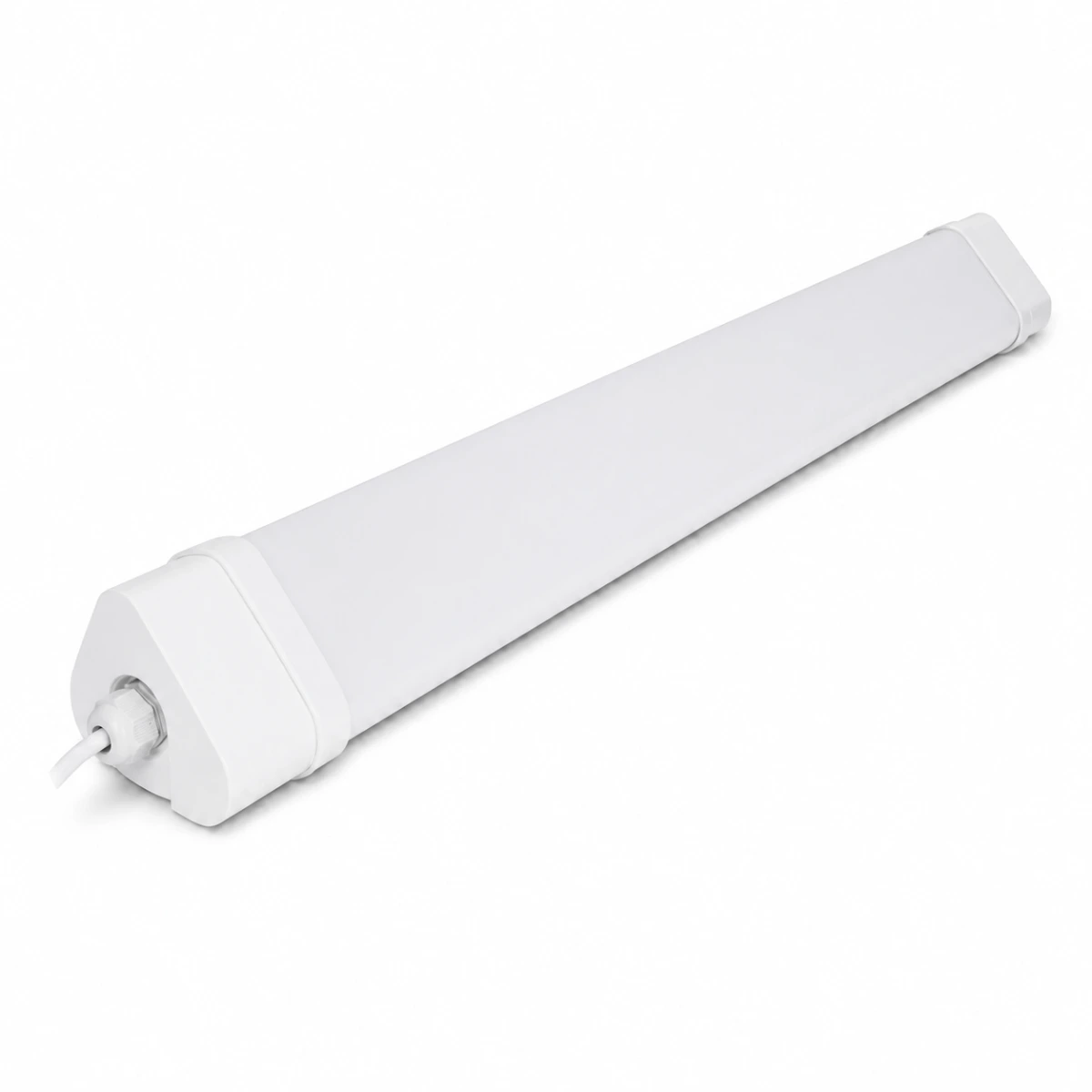 SY-7537 IP65 waterproof LED linear fixture with deep faceted diffuser and polygonal end caps