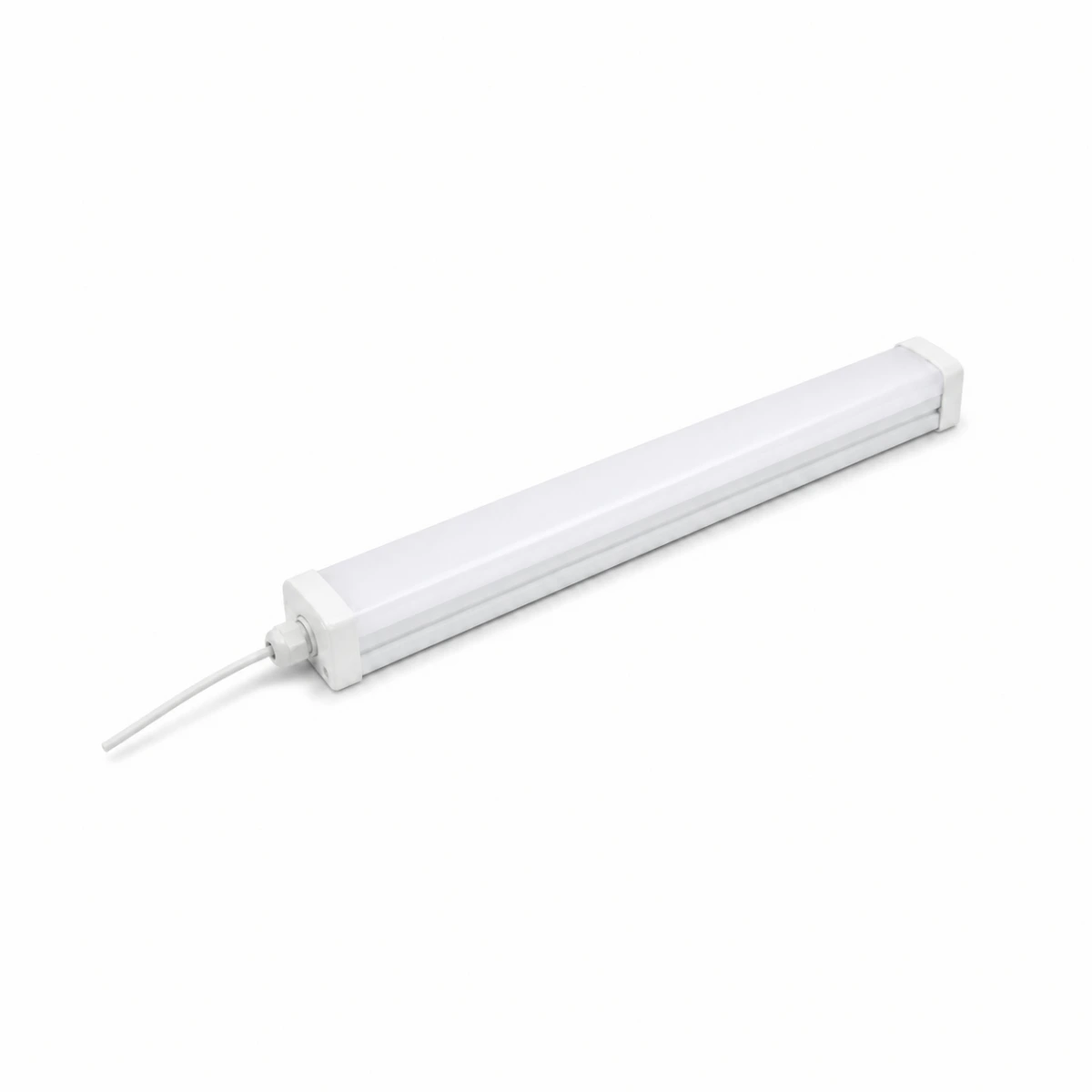 TY-FCG02 IP65 waterproof LED linear fixture with rectangular housing profile and PG7 cable entry