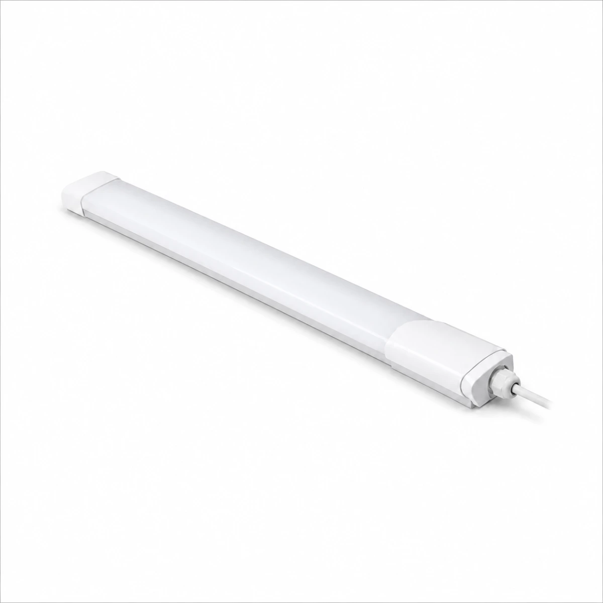 TY-TS3001 IP65 waterproof LED linear fixture with slim curved diffuser and enlarged cable-entry end housing