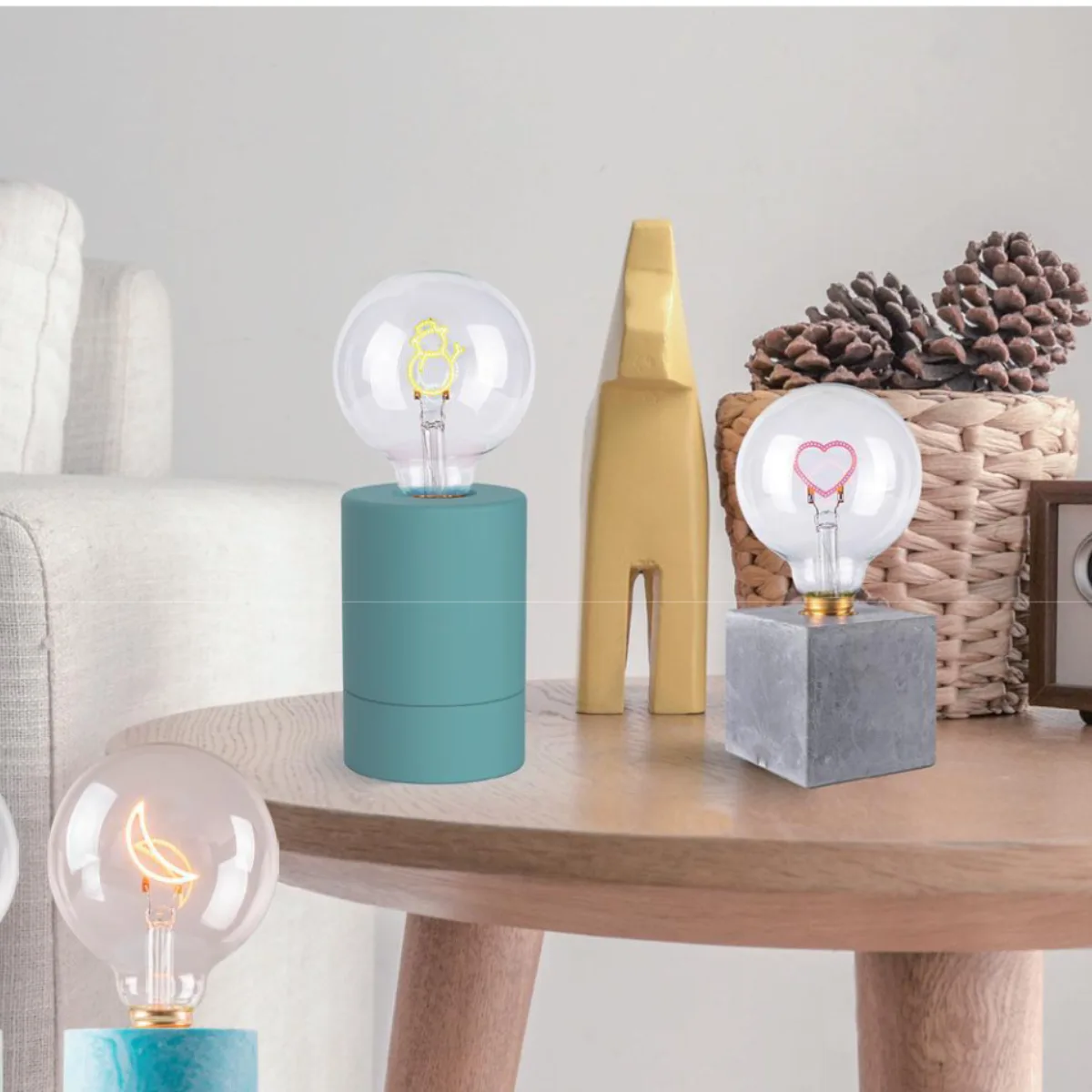 Lime Decorative Table Lamp Base Series in a realistic application setting