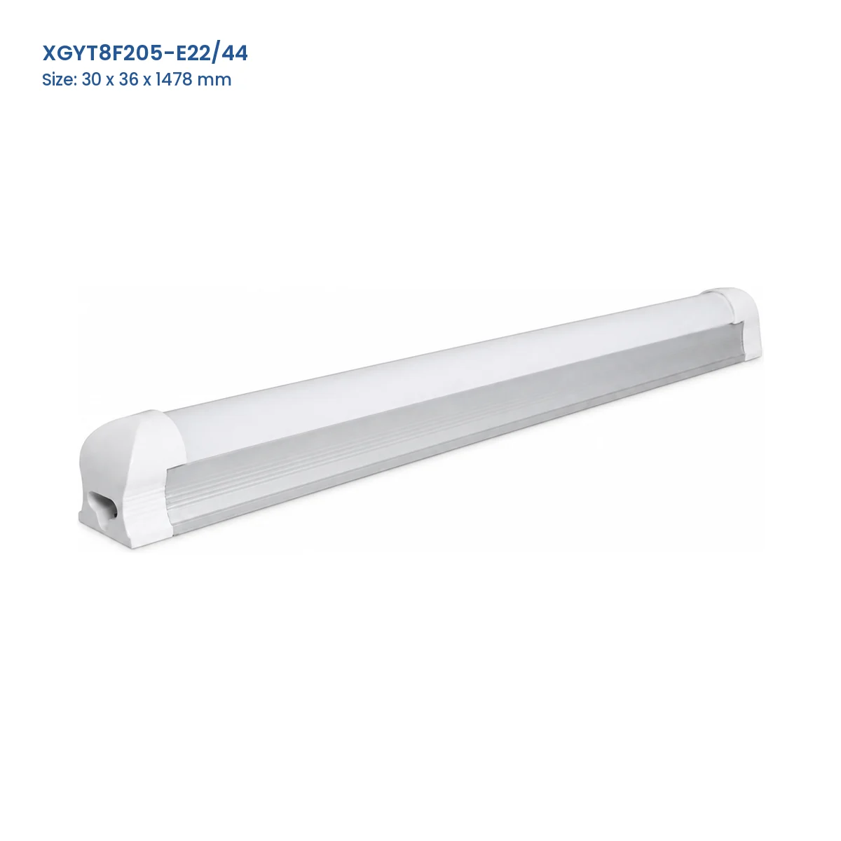 XGYT8F205-E22/44 30 x 36 x 1478 mm T8 integrated LED fixture