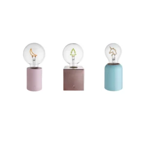 Plastic Decorative Lamp Bases with Water-Transfer Finishes on a white background