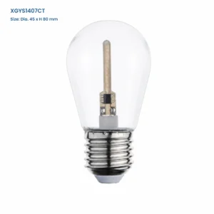 S14 PC flash string light bulb model XGYS1407CT, 45 x 80 mm