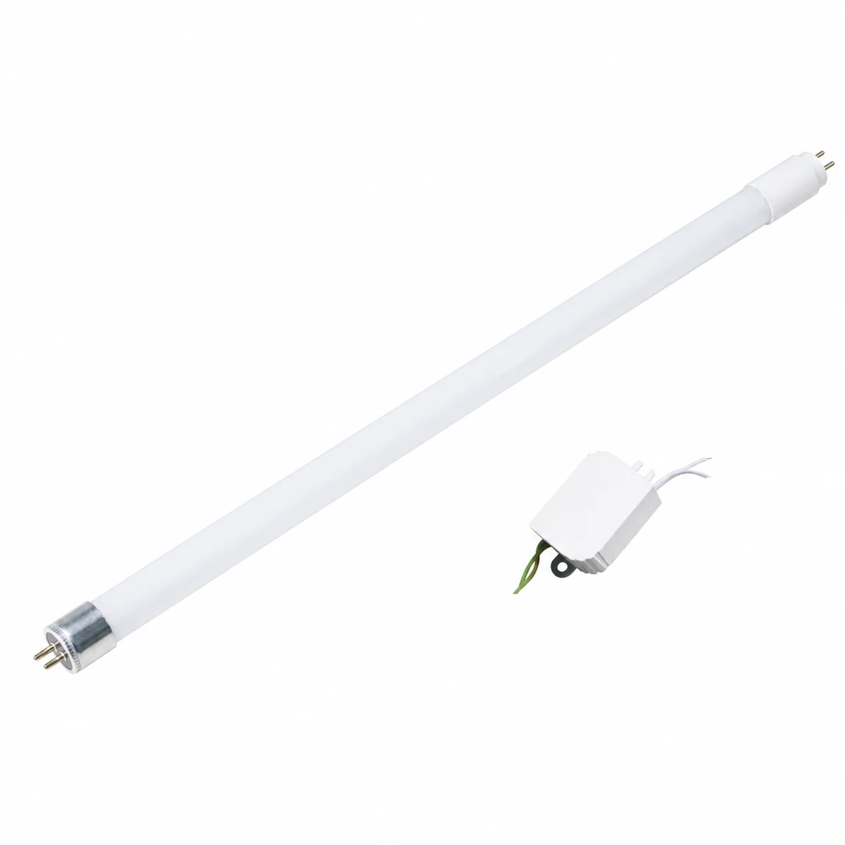 Complete frosted T5/T6 LED tube with G5 bi-pin caps and separate external driver