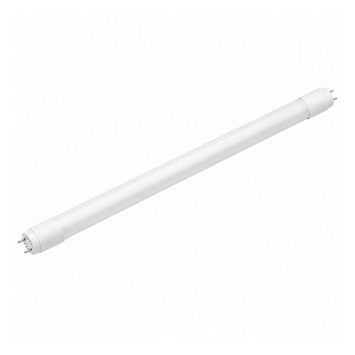 Complete T8 shatterproof film glass LED tube with white G13 bi-pin end caps