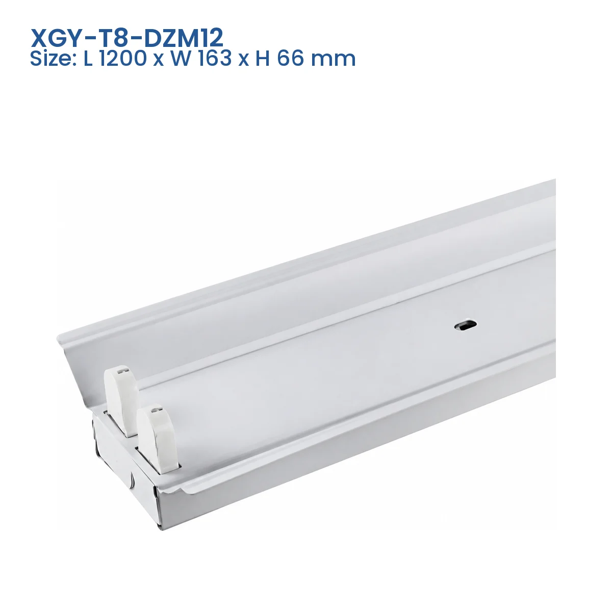 XGY-T8-DZM12 T8 tube fixture model, Size L 1200 x W 163 x H 66 mm