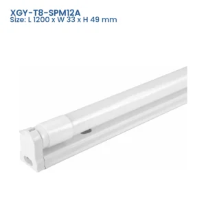 XGY-T8-SPM12A T8 tube fixture model, Size L 1200 x W 33 x H 49 mm