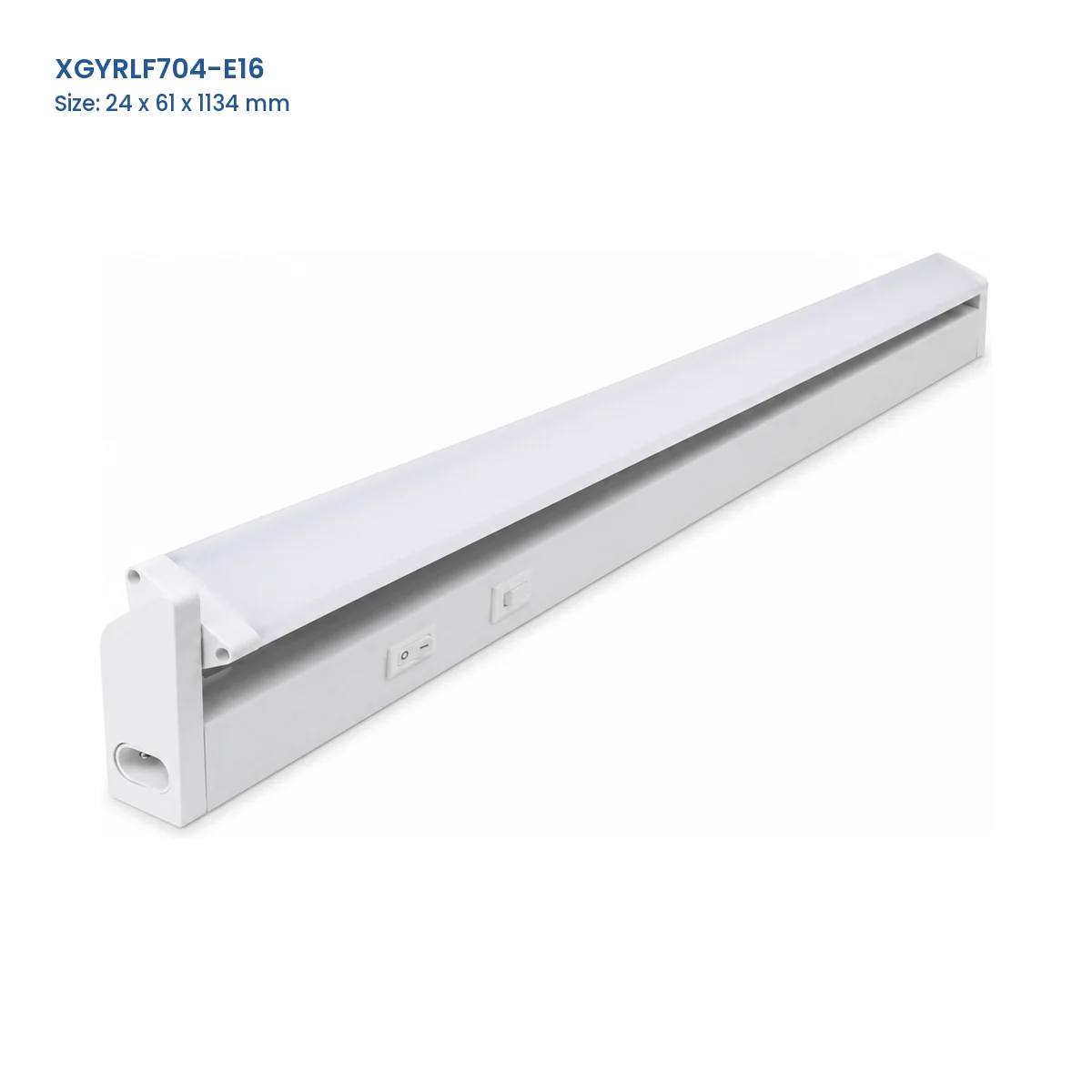 XGYRLF704-E16 rotatable LED linear fixture, 24 x 61 x 1134 mm