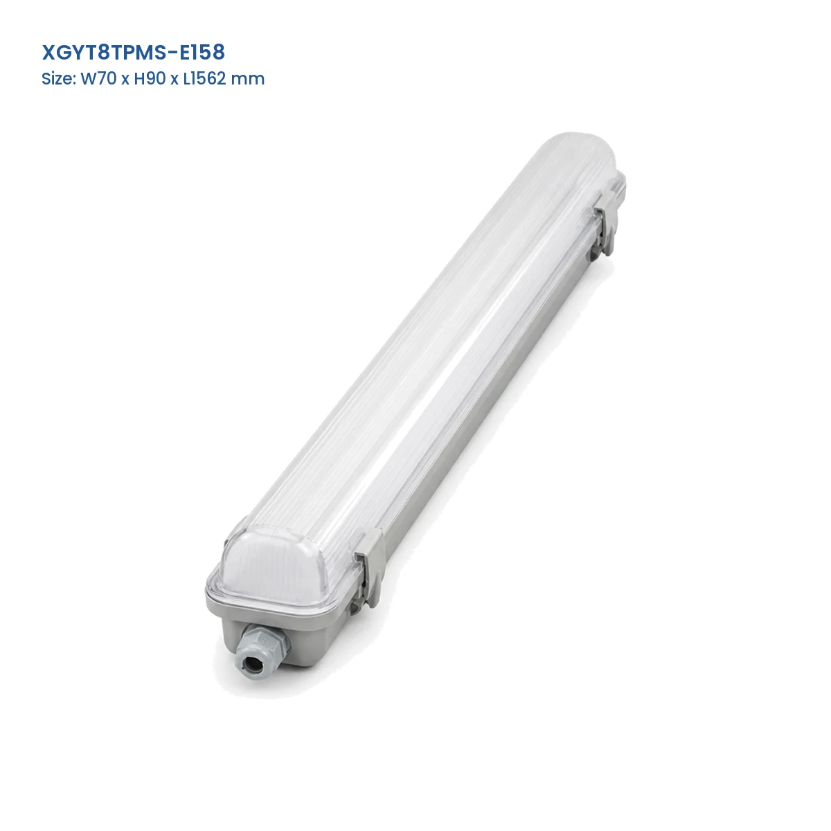 XGYT8TPMS-E158 replaceable-tube tri-proof fixture housing, W70 x H90 x L1562 mm