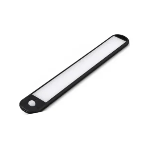 Black rechargeable magnetic sensor light bar on white background