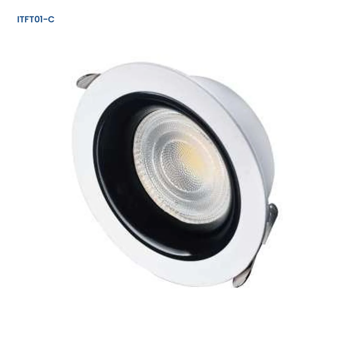 ITFT01-C adjustable recessed die-cast LED downlight with textured lens face