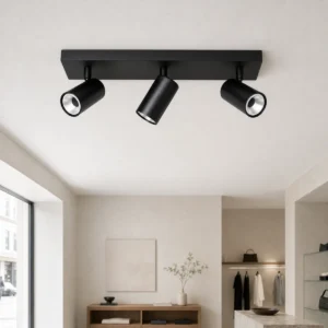 CK026S-4 wide-plate surface-mounted spotlight housing in a dry indoor boutique