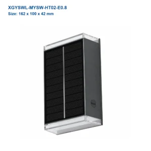 XGYSWL-MYSW-HT02-E0.8 vertical solar wall light, 162 x 100 x 42 mm