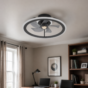 XGYFANCL-GJ22020-E62 ceiling-mount LED fan light without grid installed indoors