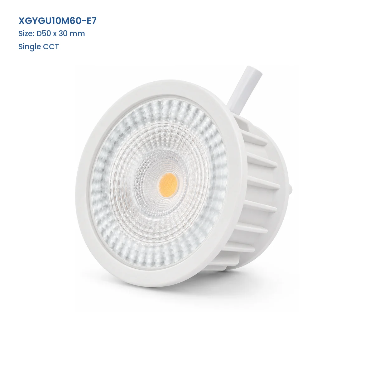 XGYGU10M60-E7 GU10 LED downlight module, D50 x 30 mm, Single CCT