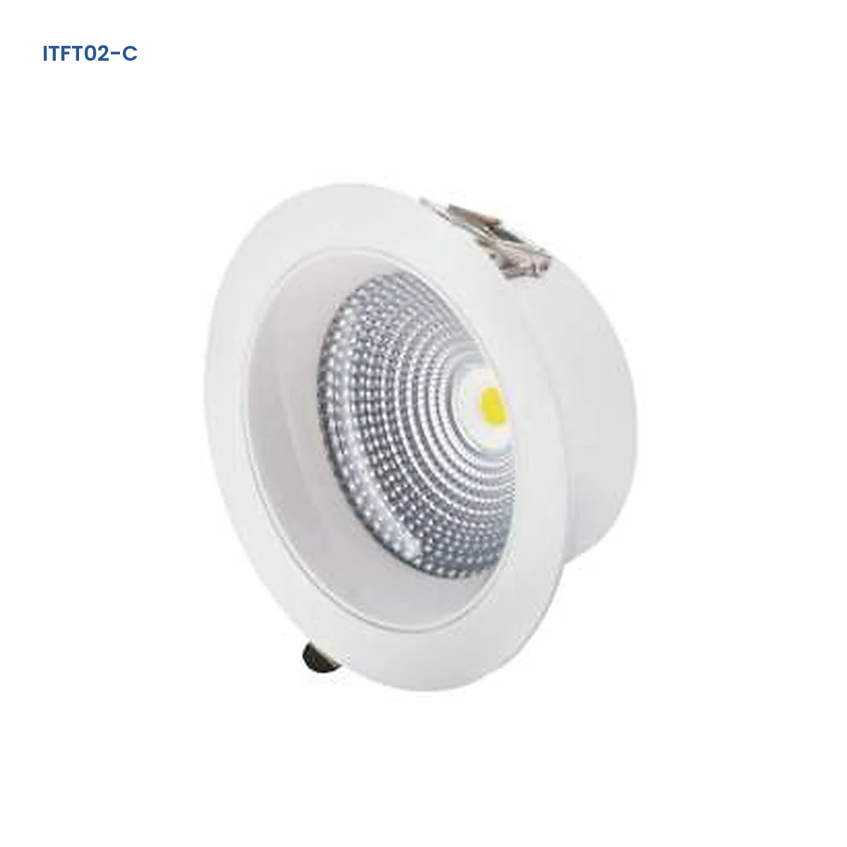 ITFT02-C deep-body adjustable recessed die-cast LED downlight with white reflector face