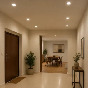 DOB LED backlit panels installed in an apartment