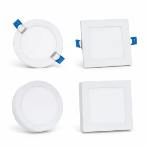 Round and square DOB LED backlit panel variants