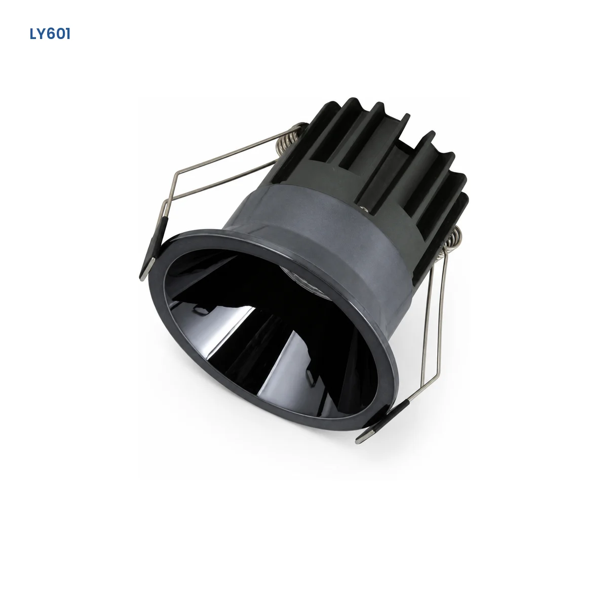 LY601 recessed LED spotlight with black deep reflector