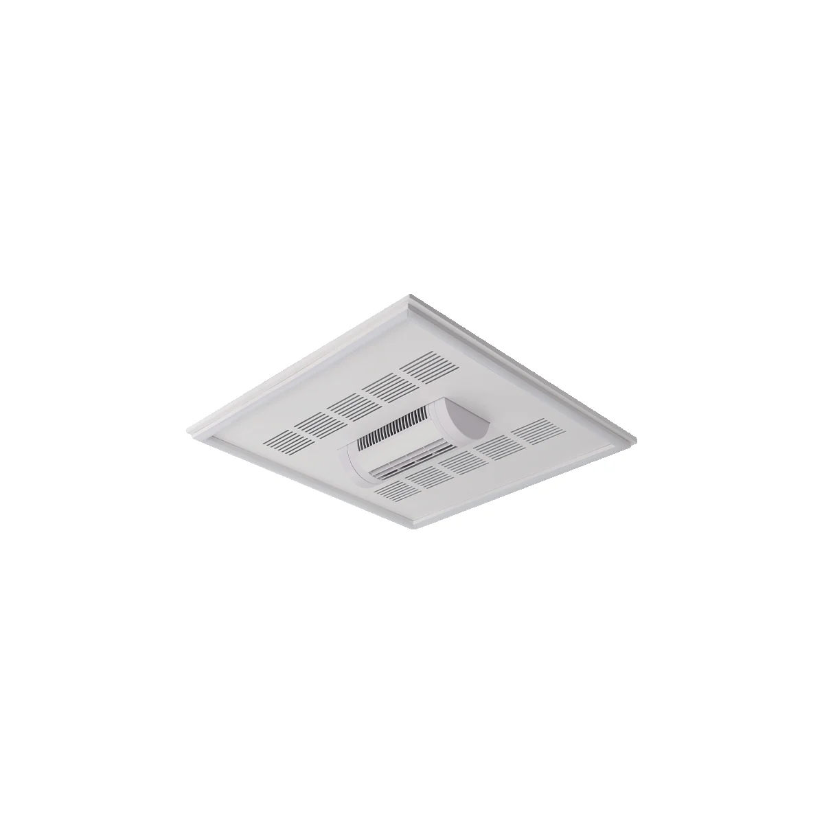 Rectangular 600 by 600 millimetre bladeless ceiling fan light