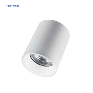 ITFT10-White surface-mounted cylinder LED downlight with reflector front