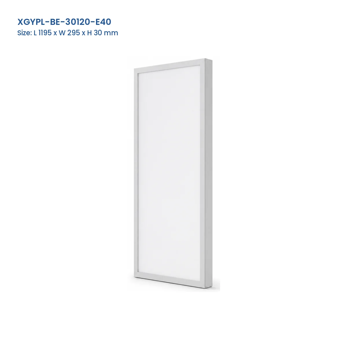 XGYPL-BE-30120-E40 white RGB+CCT LED panel, 295 x 1195 x 30 mm