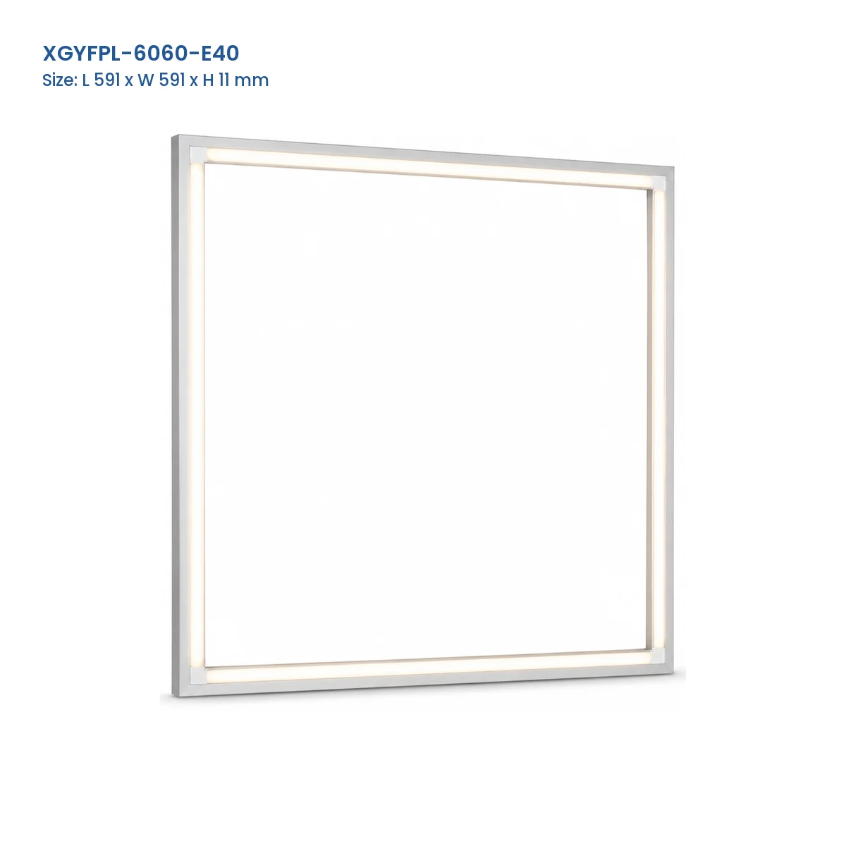 XGYFPL-6060-E40 white RGB+CCT LED panel, 591 x 591 x 11 mm