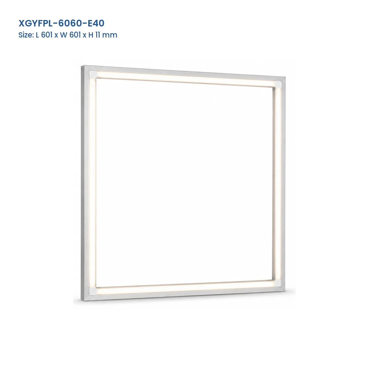 XGYFPL-6060-E40 white RGB+CCT LED panel, 601 x 601 x 11 mm