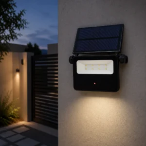 Solar Flood Light Premium S3 Series installed on an exterior wall
