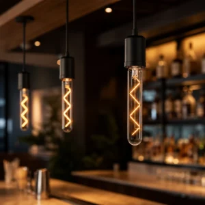 Standard T Series LED Filament Bulbs in a realistic application setting