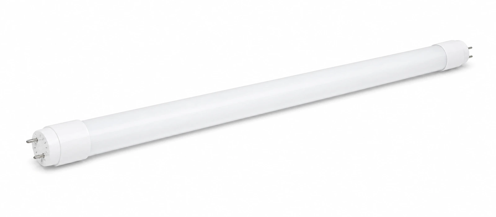 Type A and Type B hybrid T8 LED tube on a white background