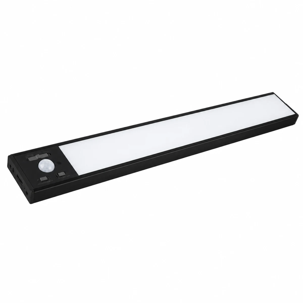 Black XGYUCL-Z0-CAJGYD-SS wide-diffuser sensor cabinet light on white