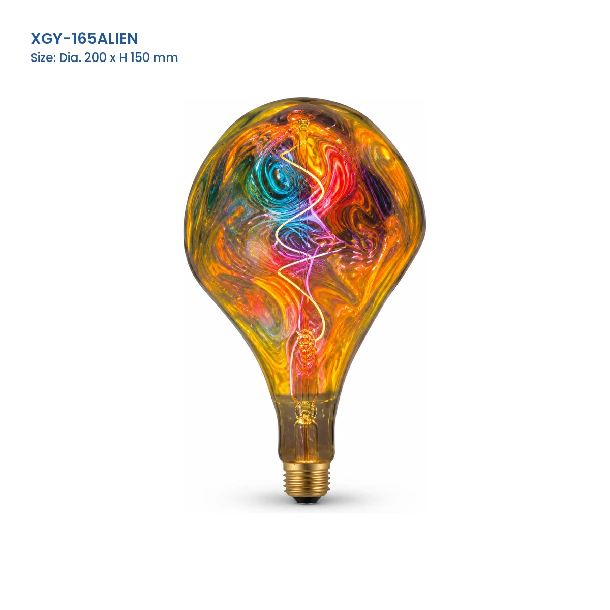 XGY-165ALIEN huge LED filament bulb, Dia. 200 x H 150 mm