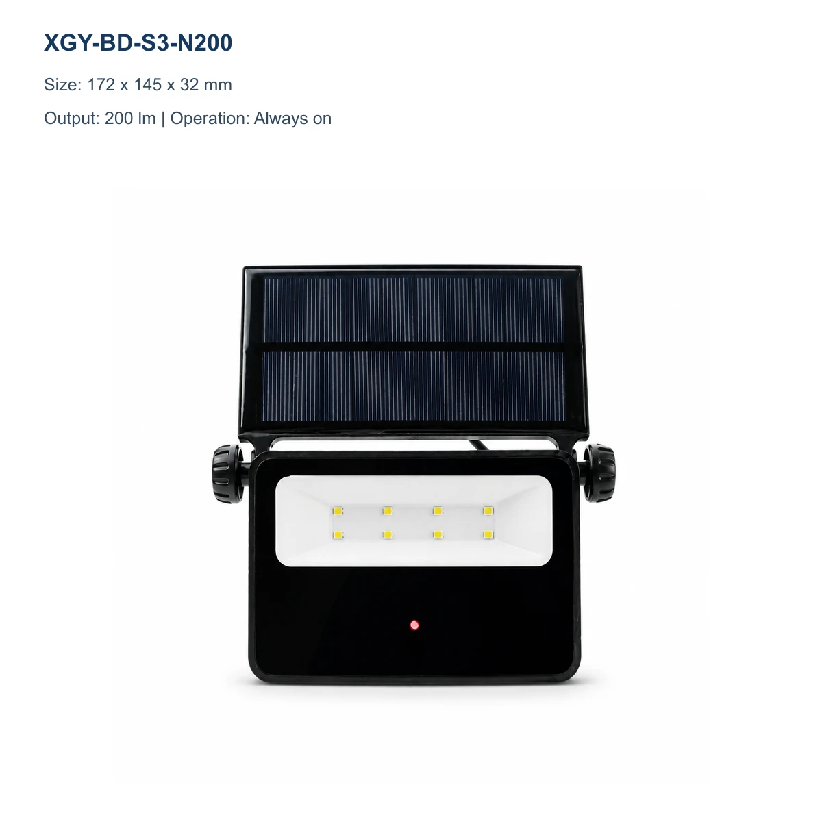 XGY-BD-S3-N200 solar flood light model image