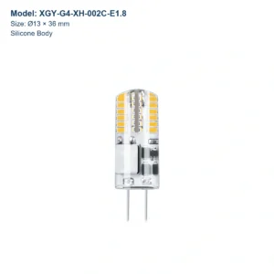 XGY-G4-XH-002C-E1.8 G4 LED capsule bulb, Ø13 × 36 mm, Silicone body