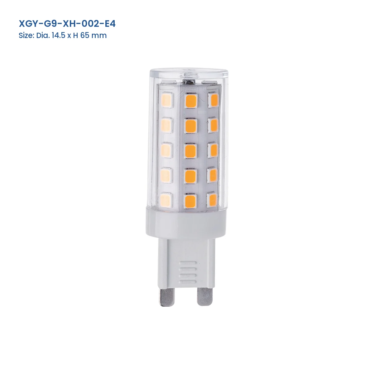 XGY-G9-XH-002-E4 G9 LED capsule bulb, Dia. 14.5 × H 65 mm