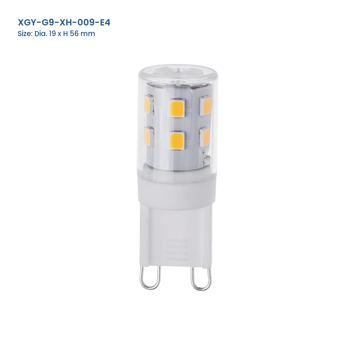 XGY-G9-XH-009-E4 G9 LED capsule bulb, Dia. 19 × H 56 mm