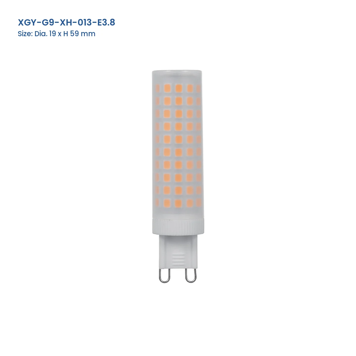 XGY-G9-XH-013-E3.8 G9 LED capsule bulb, Dia. 19 × H 59 mm